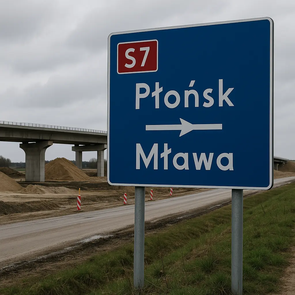 Otwarcie s7 Płońsk – Mława: opóźnienia do 2026 roku